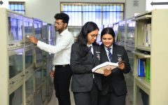 Priyadarshini Students in Library