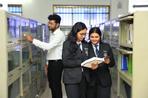 Priyadarshini Students in Library